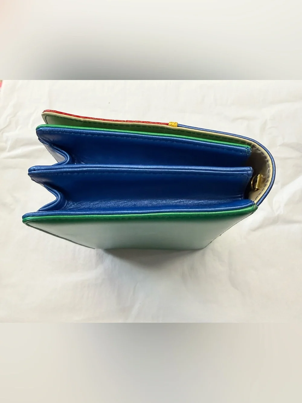 Vintage Fashion Influences Colorblock Crossbody Clutch Purse NWT Deadstock